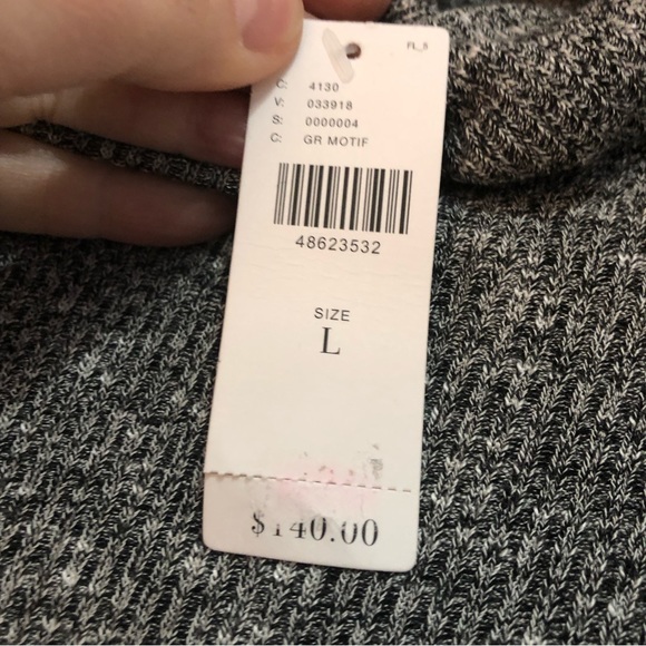 NWT Anthropologie grey knit sweater dress large - Picture 8 of 8